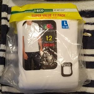 Fruit of the Loom Crew Neck White T-Shirts